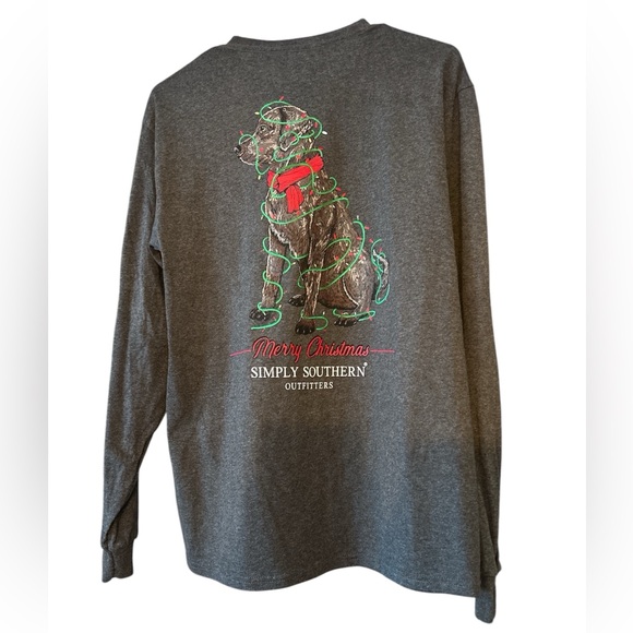 Simply Southern Christmas Labrador Dog Long Sleeve Shirt - Picture 2 of 4
